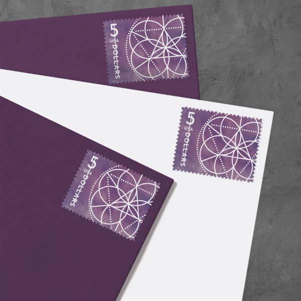 2022 $5 Floral Geometry Stamps 2022 $5 Floral Geometry Stamps - Image 3