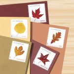 Vibrant Leaves Postcard Stamps - Image 3