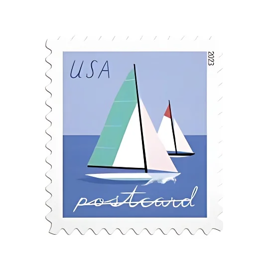 Sailboats Postcard Stamps Sailboats Postcard Stamps - Image 1
