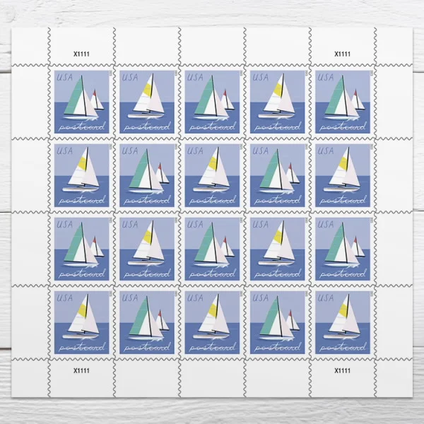 Sailboats Postcard Stamps Sailboats Postcard Stamps - Image 2