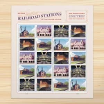 Railroad Stations Stamps - Image 2