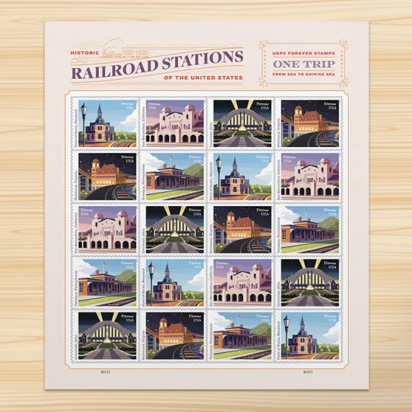 Railroad Stations Stamps Railroad Stations Stamps - Image 2
