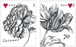 2015 Imperforate Vintage Rose stamps - Image 2