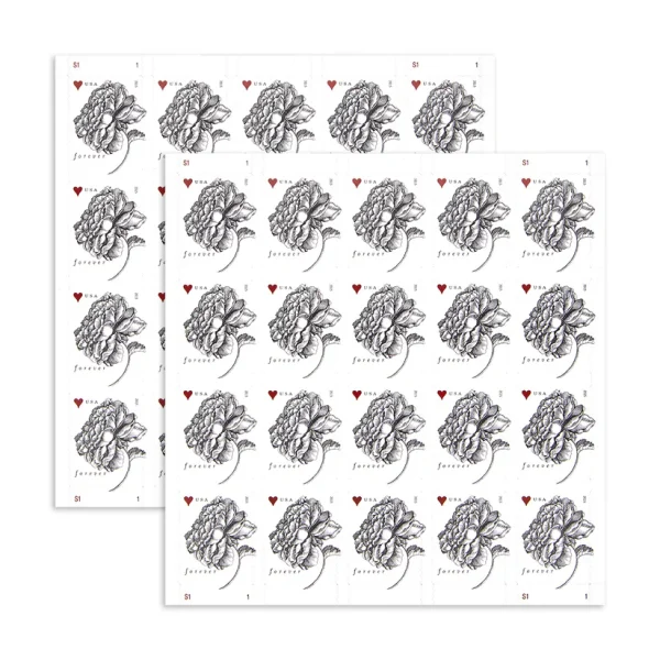 2015 Imperforate Vintage Rose stamps - Image 3