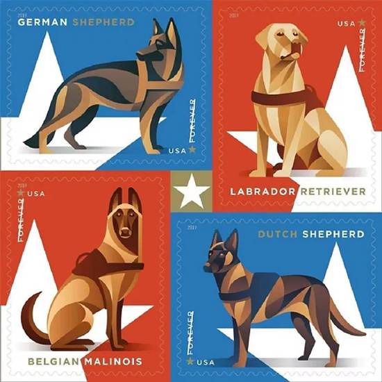 Military Working Dogs 2019 Stamps Military Working Dogs 2019 Stamps - Image 1