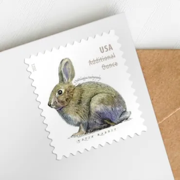 2021 Brush Rabbit stamp 2021 Brush Rabbit stamp - Image 1