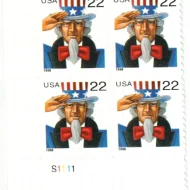 1998 22c Uncle Sam Stamps