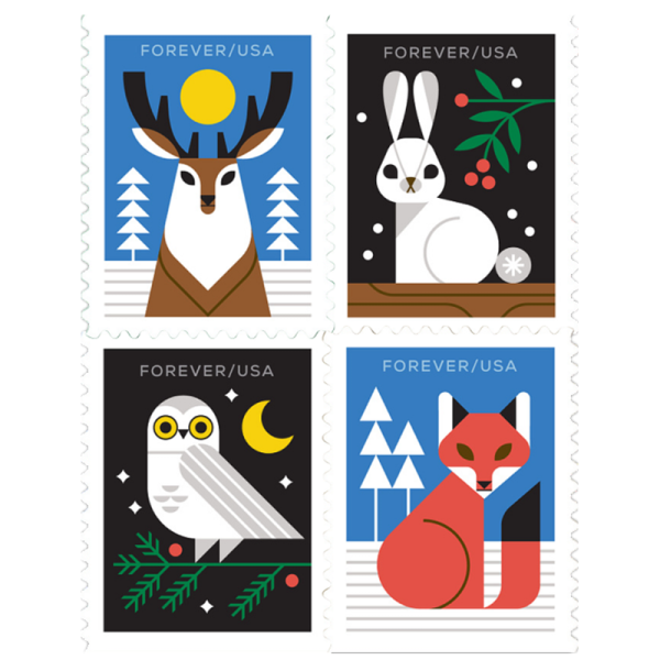 Winter Woodland Animals Stamps Winter Woodland Animals Stamps - Image 1