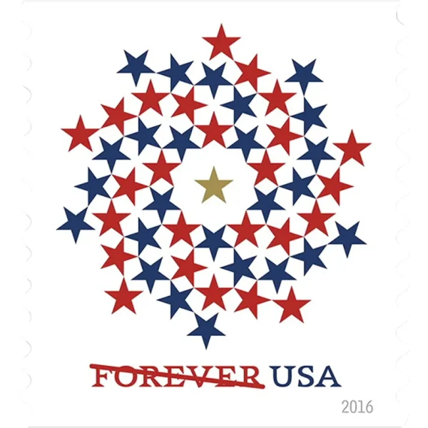 2016 Patriotic Spiral stamps - Image 1