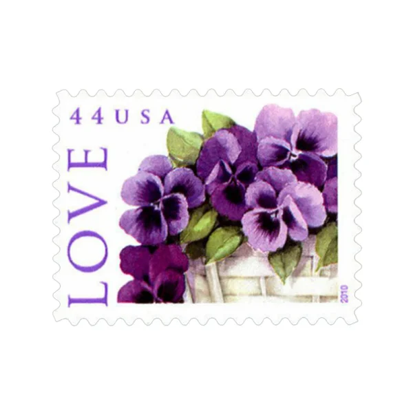 2010 Love-Purple Orchid in Snow Postage Stamps 2010 Love-Purple Orchid in Snow Postage Stamps - Image 1