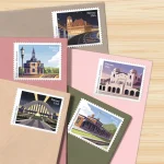 Railroad Stations Stamps - Image 3