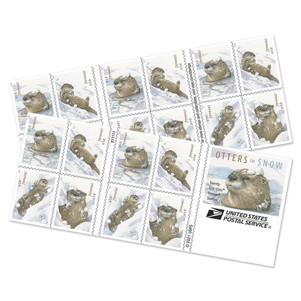 Otters in Snow Stamps Otters in Snow Stamps - Image 2