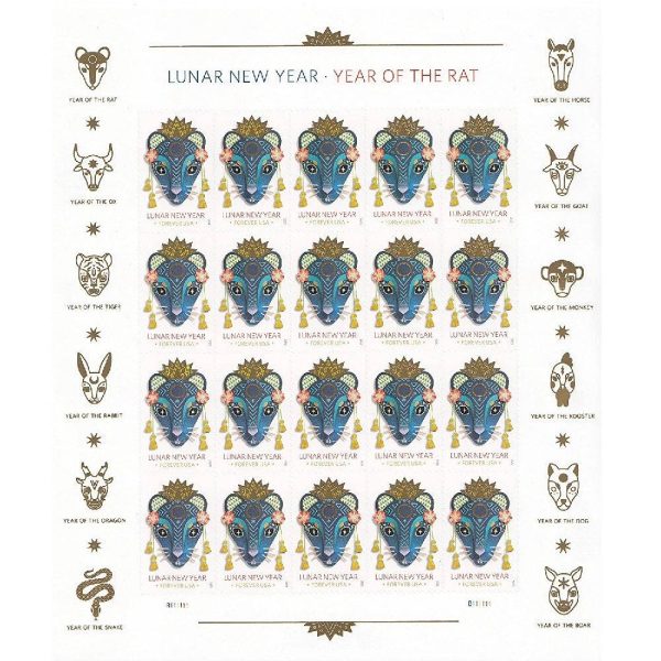 2020 Year of the Rat ?C Lunar New Year Series Stamps 2020 Year of the Rat – Lunar New Year Series Stamps - Image 2