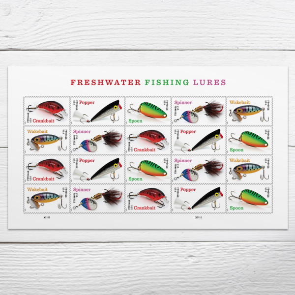 Freshwater Fishing Lures Stamps Freshwater Fishing Lures Stamps - Image 1