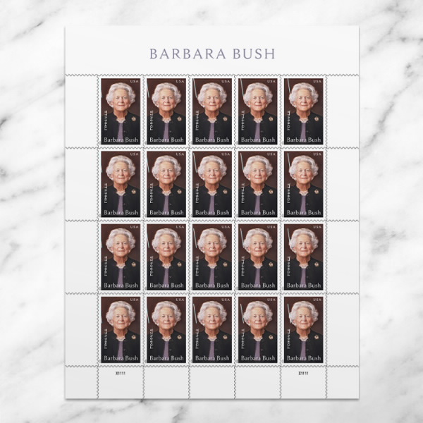 2025 Barbara Bush Stamps Barbara Bush stamp, 2025 Barbara Bush stamp, Barbara Bush Forever stamp, Barbara Bush Commemorative stamp