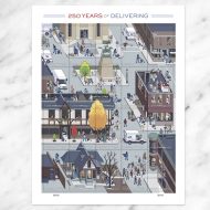 250 Years of Delivering," "USPS 250th Anniversary," and "Chris Ware stamps