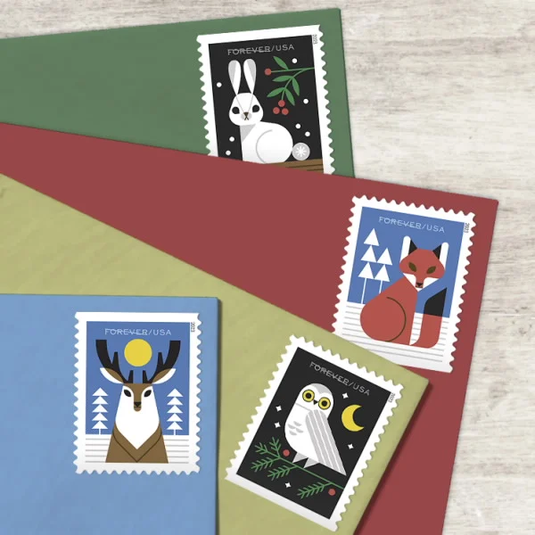 Winter Woodland Animals Stamps Winter Woodland Animals Stamps - Image 2
