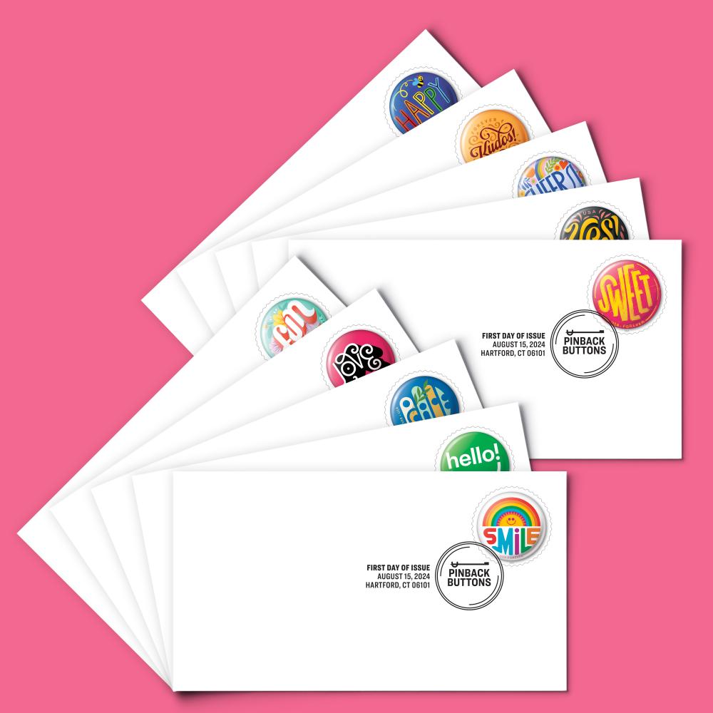 Pinback Buttons 2024 Stamps Pinback Buttons 2024 Stamps - Image 3
