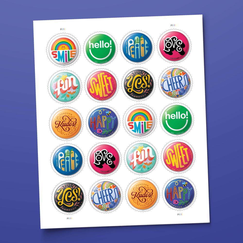 Pinback Buttons 2024 Stamps Pinback Buttons 2024 Stamps - Image 2