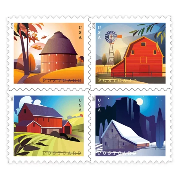 Barns Postcard Stamps Barns Postcard Stamps - Image 1